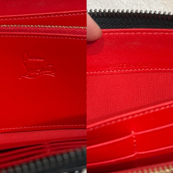 New Christian Louboutin Panettone Patent Leather Heart Spiked Zip Around Wallet - Picture 14 of 14